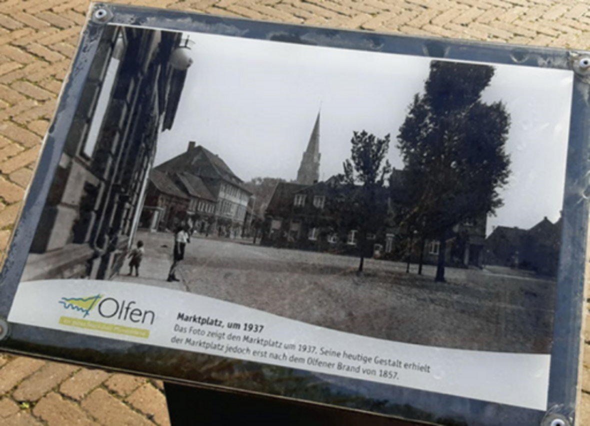 Stele des Heimatvereins (Foto: Stadt Olfen)