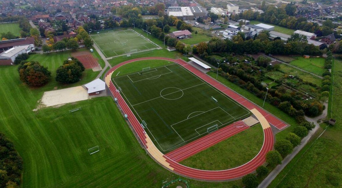 Der Steversportpark aus der Luftperspektive.