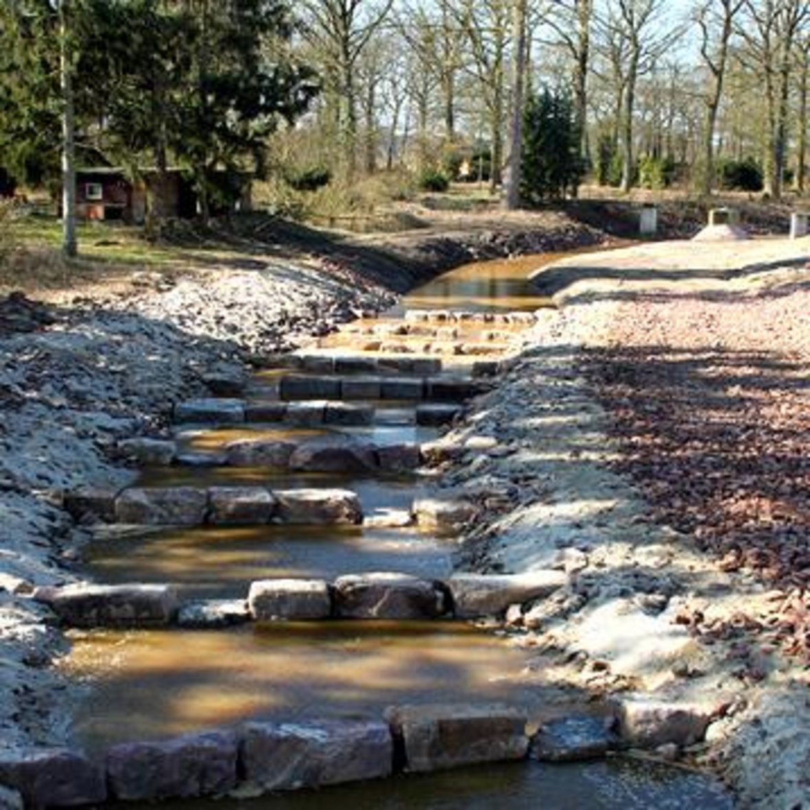 Die Fischtreppe im Olfener Westen ist zu sehen.
