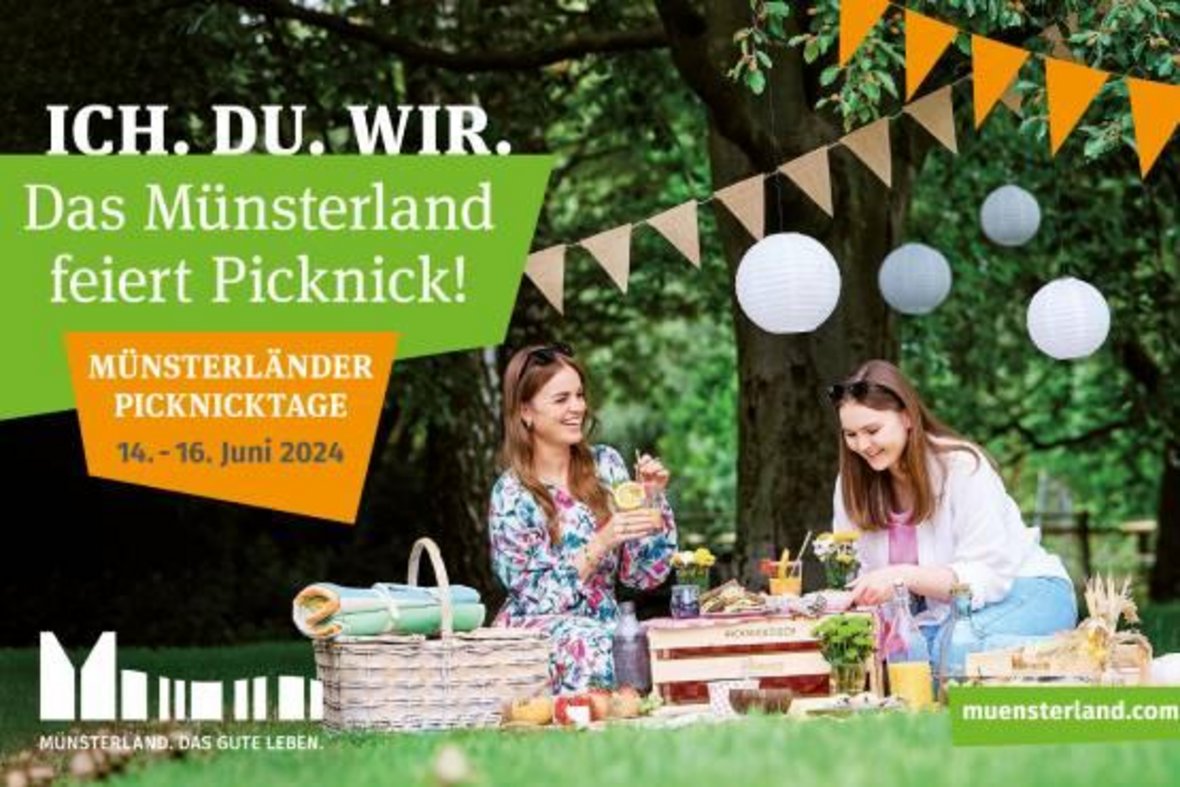 Dies ist das Werbeplakat für die Münsterländer Picknicktage 2024