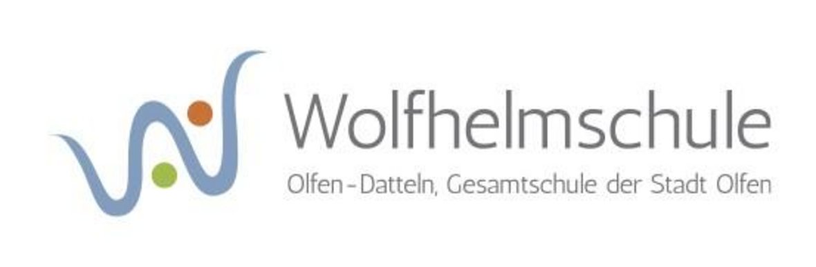 Die Grafik zeigt das Logo der Wolfhelmschule Olfen-Datteln, Gesamtschule der Stadt Olfen.