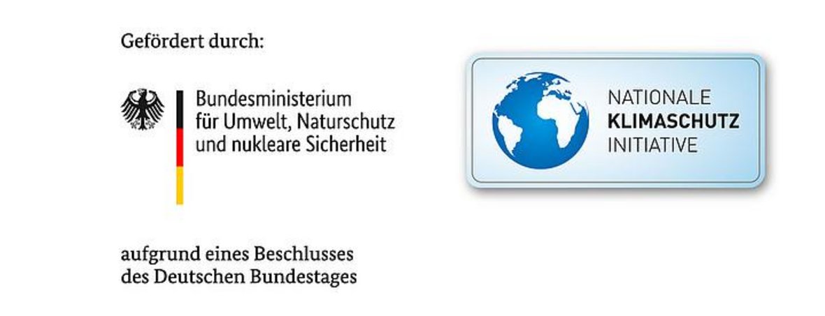 Das erste Logo ist vom Bundesministerium für Umwelt, Naturschutz und nukleare Sicherheit und das zweite Logo zeigt die Nationale Klimaschutz Initiative.