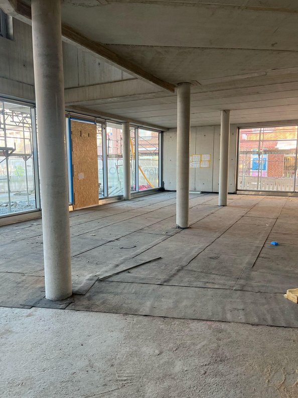 Rohbauarbeiten Foyer Erdgeschoss Neues Rathaus