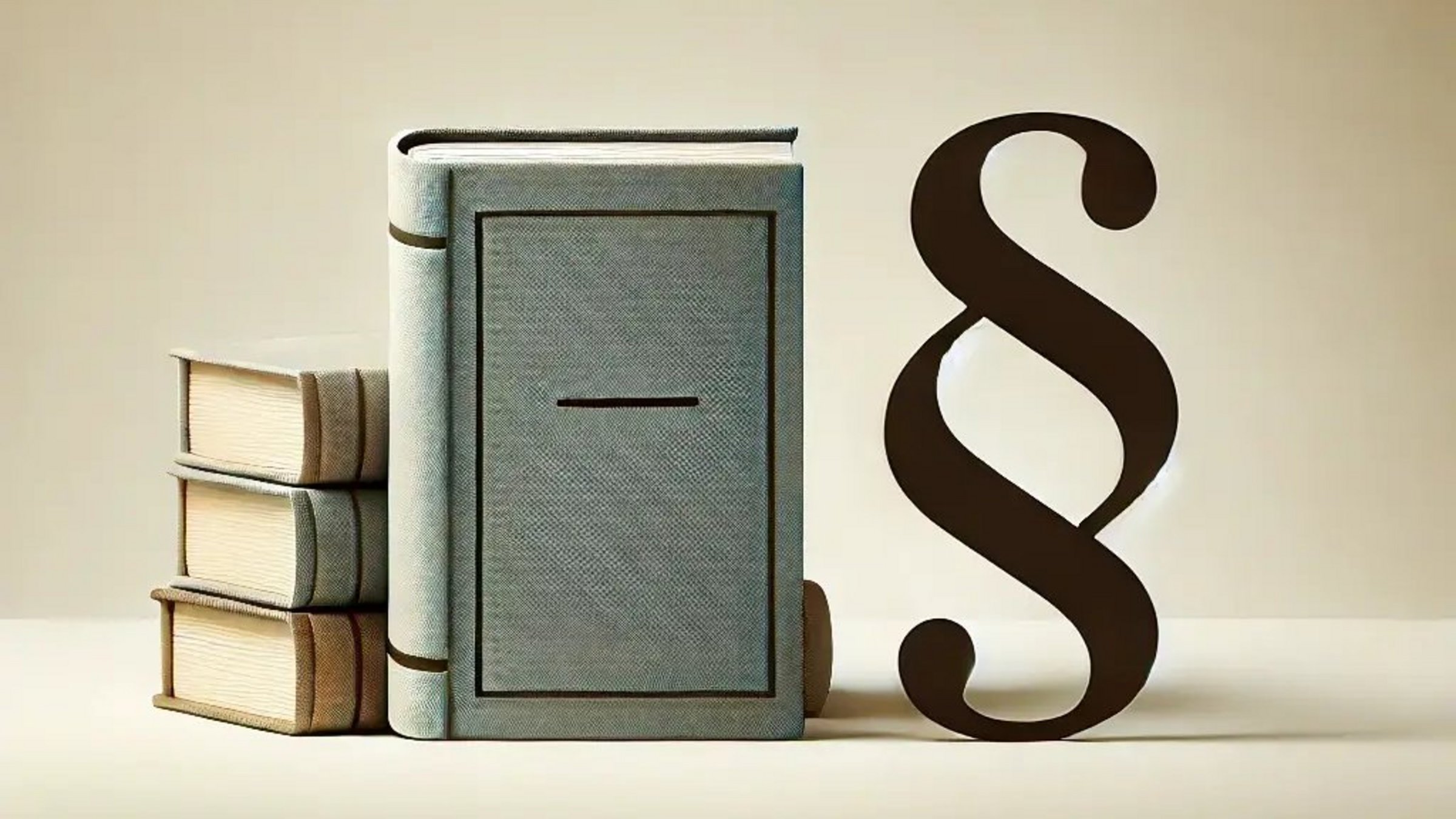 Vier Bücher und ein großes Paragraphen-Zeichen stehen als Symbolbild für das Olfener Ortsrecht.
