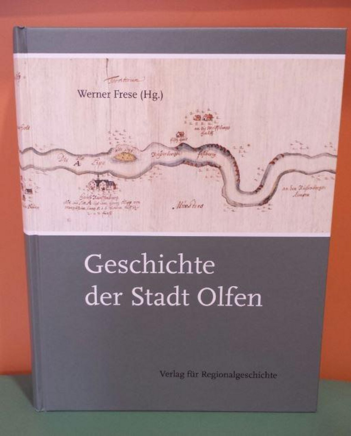 Das Buch "Geschichte der Stadt Olfen" von Werner Frese ist auf diesem Bild zu sehen.